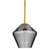LEDTM® AMARIS 00872 Μοντέρνο Κρεμαστό Φωτιστικό Οροφής με Ντουί 1 x E27 AC 220-240V IP20 - Χρυσό & Μαύρο Φιμέ - Μ22 x Π22 x Y22cm - Image 4