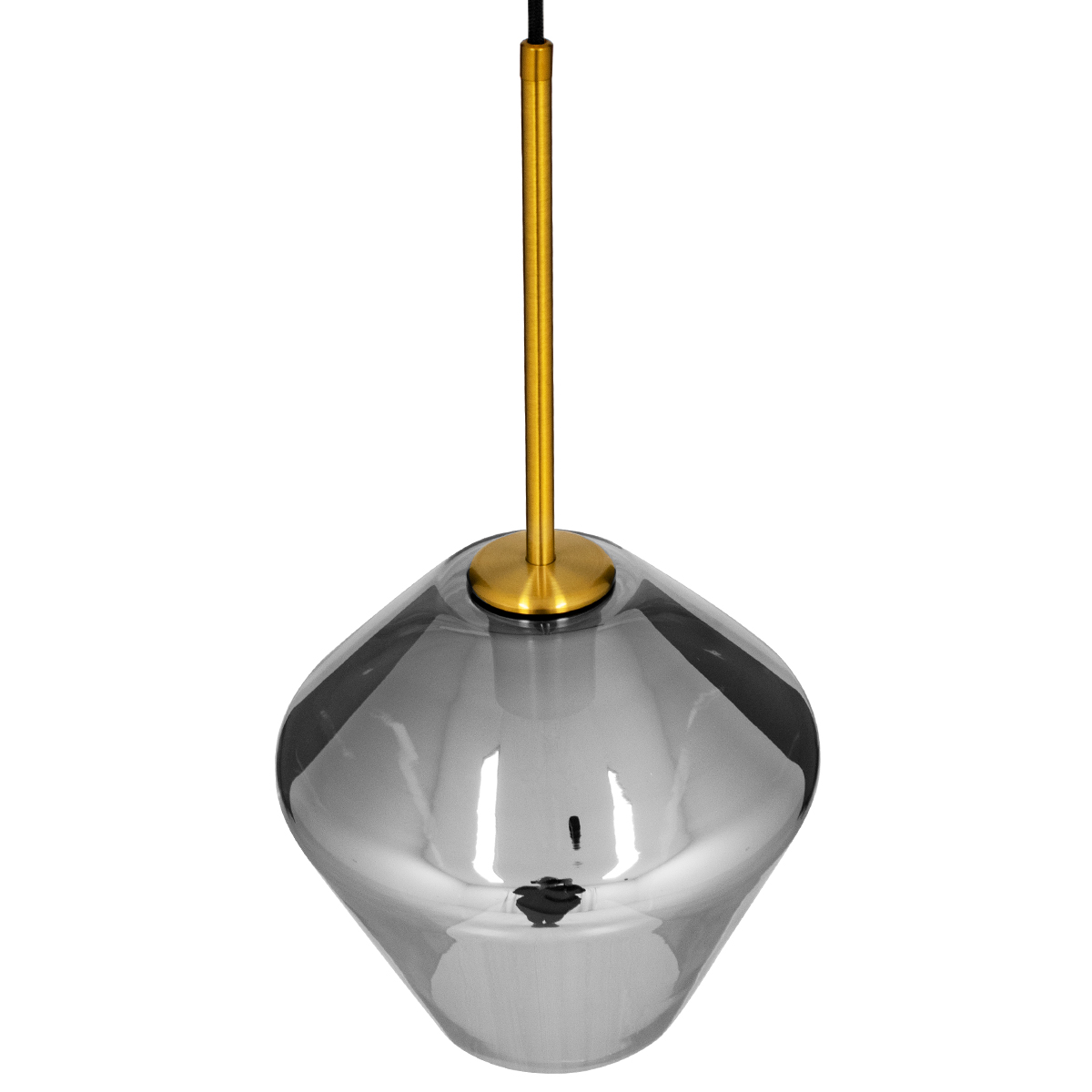 LEDTM® AMARIS 00872 Μοντέρνο Κρεμαστό Φωτιστικό Οροφής με Ντουί 1 x E27 AC 220-240V IP20 - Χρυσό & Μαύρο Φιμέ - Μ22 x Π22 x Y22cm - Image 6