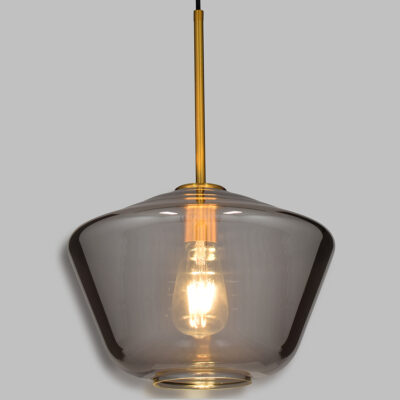 Alternative view of LEDTM® AMARIS 00873 Μοντέρνο Κρεμαστό Φωτιστικό Οροφής με Ντουί 1 x E27 AC 220-240V IP20 - Χρυσό & Μαύρο Φιμέ - Μ30 x Π30 x Y22cm