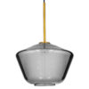 LEDTM® AMARIS 00873 Μοντέρνο Κρεμαστό Φωτιστικό Οροφής με Ντουί 1 x E27 AC 220-240V IP20 - Χρυσό & Μαύρο Φιμέ - Μ30 x Π30 x Y22cm - Image 4