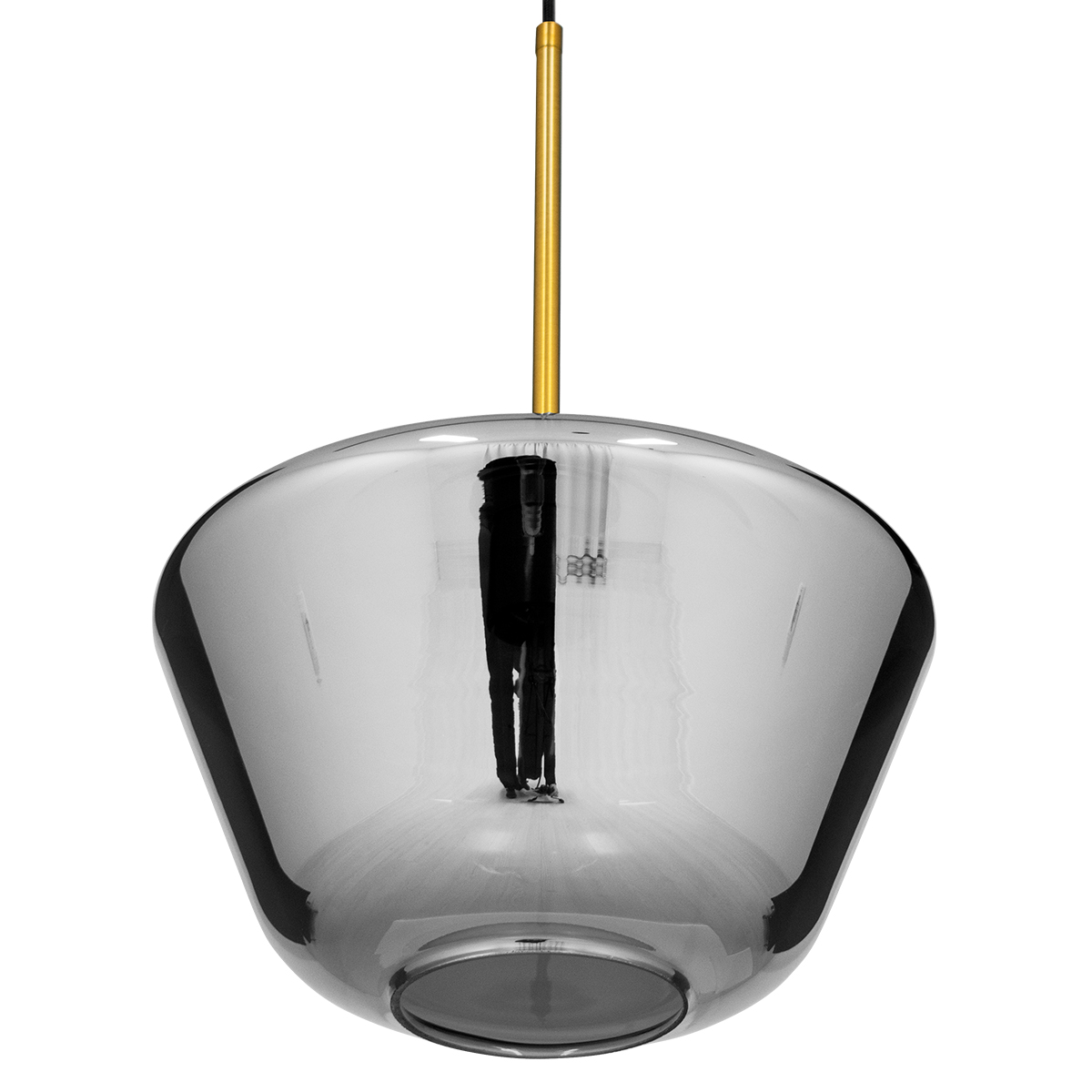 LEDTM® AMARIS 00873 Μοντέρνο Κρεμαστό Φωτιστικό Οροφής με Ντουί 1 x E27 AC 220-240V IP20 - Χρυσό & Μαύρο Φιμέ - Μ30 x Π30 x Y22cm - Image 5