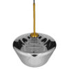 LEDTM® AMARIS 00873 Μοντέρνο Κρεμαστό Φωτιστικό Οροφής με Ντουί 1 x E27 AC 220-240V IP20 - Χρυσό & Μαύρο Φιμέ - Μ30 x Π30 x Y22cm - Image 6