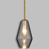 LEDTM® AMARIS 00874 Μοντέρνο Κρεμαστό Φωτιστικό Οροφής με Ντουί 1 x E27 AC 220-240V IP20 - Χρυσό & Μαύρο Φιμέ - Μ17 x Π17 x Υ30cm - Image 2