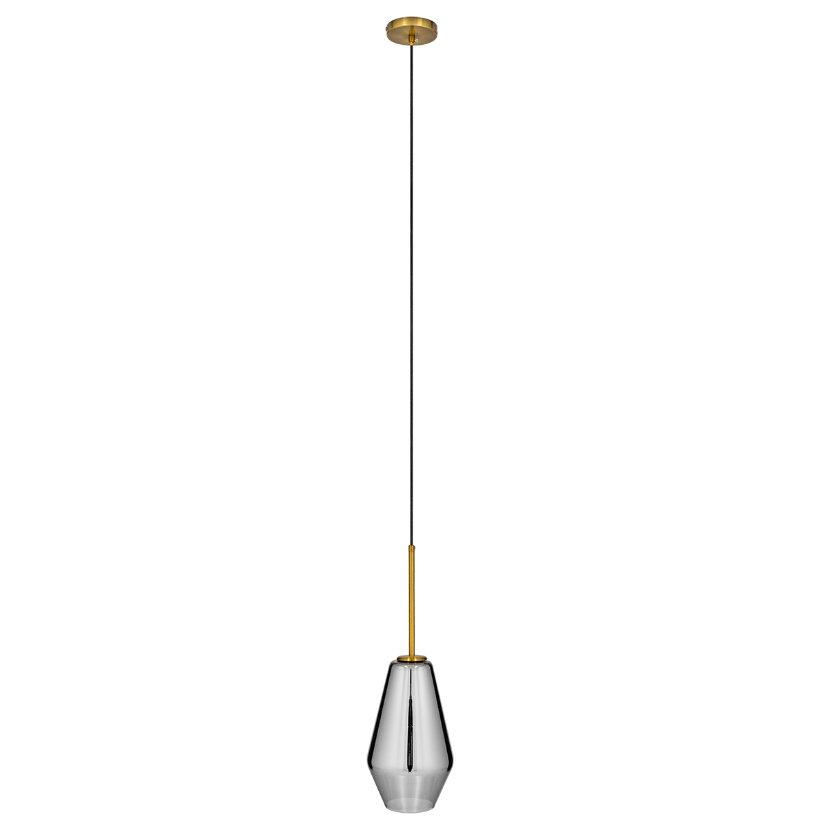 LEDTM® AMARIS 00874 Μοντέρνο Κρεμαστό Φωτιστικό Οροφής με Ντουί 1 x E27 AC 220-240V IP20 - Χρυσό & Μαύρο Φιμέ - Μ17 x Π17 x Υ30cm - Image 3
