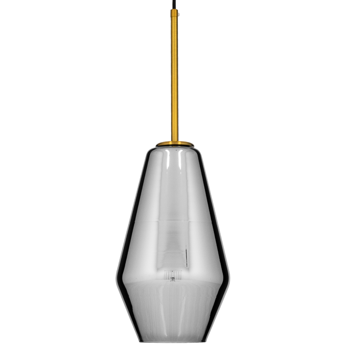 LEDTM® AMARIS 00874 Μοντέρνο Κρεμαστό Φωτιστικό Οροφής με Ντουί 1 x E27 AC 220-240V IP20 - Χρυσό & Μαύρο Φιμέ - Μ17 x Π17 x Υ30cm - Image 4