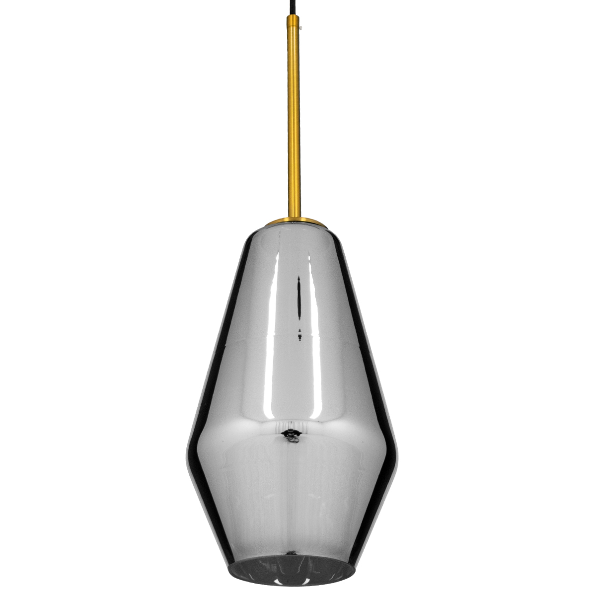 LEDTM® AMARIS 00874 Μοντέρνο Κρεμαστό Φωτιστικό Οροφής με Ντουί 1 x E27 AC 220-240V IP20 - Χρυσό & Μαύρο Φιμέ - Μ17 x Π17 x Υ30cm - Image 5