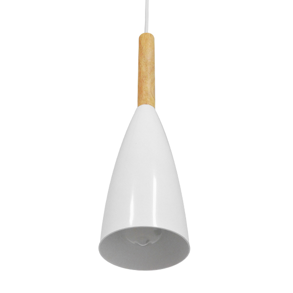 LEDTM® DILLON 00876 Μοντέρνο Κρεμαστό Φωτιστικό Οροφής με Ντουί 1 x E27 AC 220-240V IP20 - Λευκό & Μπεζ - Μ11 x Π11 x Υ36cm - Image 4