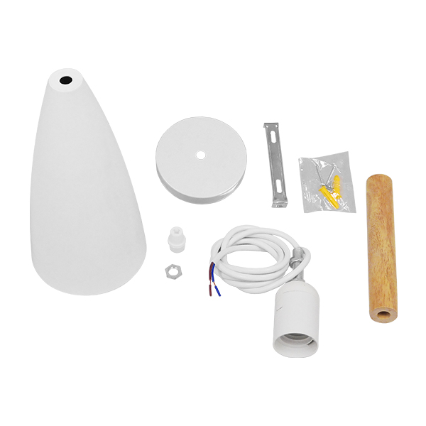 LEDTM® DILLON 00876 Μοντέρνο Κρεμαστό Φωτιστικό Οροφής με Ντουί 1 x E27 AC 220-240V IP20 - Λευκό & Μπεζ - Μ11 x Π11 x Υ36cm - Image 8