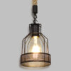 LEDTM® MASON 00881 Vintage Κρεμαστό Φωτιστικό Οροφής με Ντουί 1 x E27 AC 220-240V IP20 - Μαύρο & Μπεζ - Μ15 x Π15 x Υ24cm - Image 2