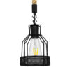LEDTM® MASON 00881 Vintage Κρεμαστό Φωτιστικό Οροφής με Ντουί 1 x E27 AC 220-240V IP20 - Μαύρο & Μπεζ - Μ15 x Π15 x Υ24cm - Image 4