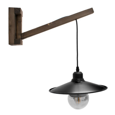 Alternative view of LEDTM® JONAS 00882 Vintage Φωτιστικό Τοίχου - Απλίκα με Ντουί 1 x E27 AC 220-240V IP20 - Καφέ & Μαύρο - Μ26 x Π50 x Υ50cm