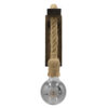 LEDTM® KENSI 00883 Boho Φωτιστικό Τοίχου - Απλίκα με Ντουί 1 x E27 AC 220-240V IP20 - Καφέ & Μπεζ - Μ7 x Π19 x Υ28cm - Image 3