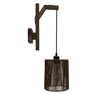 Alternative view of LEDTM® CASTI 00887 Boho Φωτιστικό Τοίχου - Απλίκα με Ντουί 1 x E27 AC 220-240V IP20 - Καφέ - Μ18 x Π30 x Υ75cm