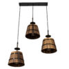 LEDTM® CEBU 00889 Vintage Κρεμαστό Φωτιστικό Οροφής με Ντουί 3 x E27 AC 220-240V IP20 - Καφέ & Μαύρο - Μ55.5 x Π18.5 x Y210cm - Image 5
