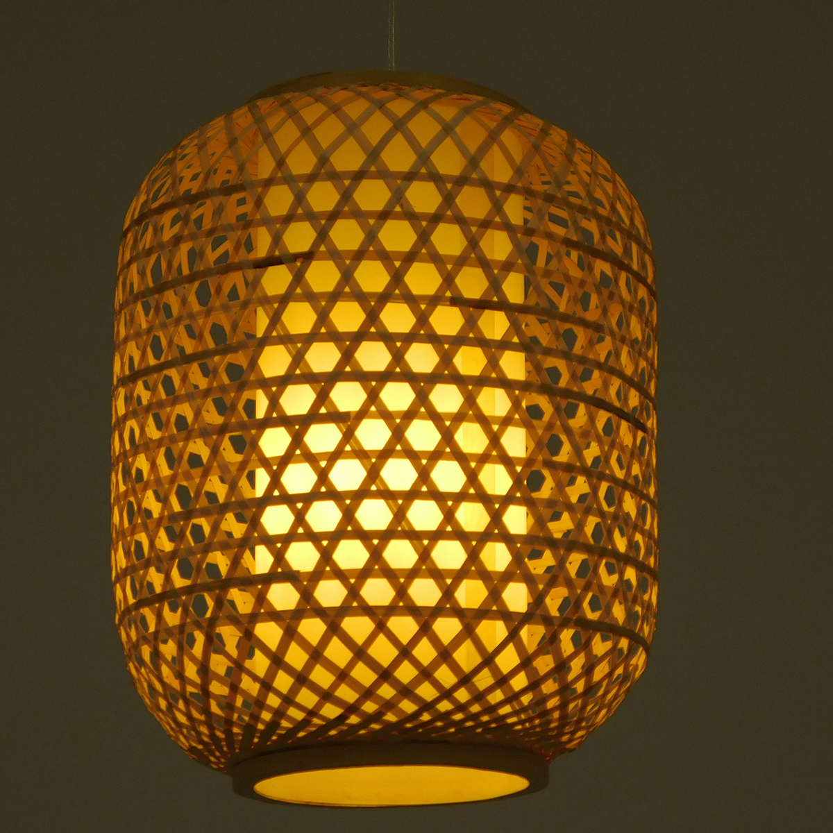 LEDTM® MAURITIUS 00899 Boho Κρεμαστό Φωτιστικό Οροφής με Ντουί 1 x E27 AC 220-240V IP20 - Μπεζ - Μ30 x Π30 x Υ40cm - Image 3