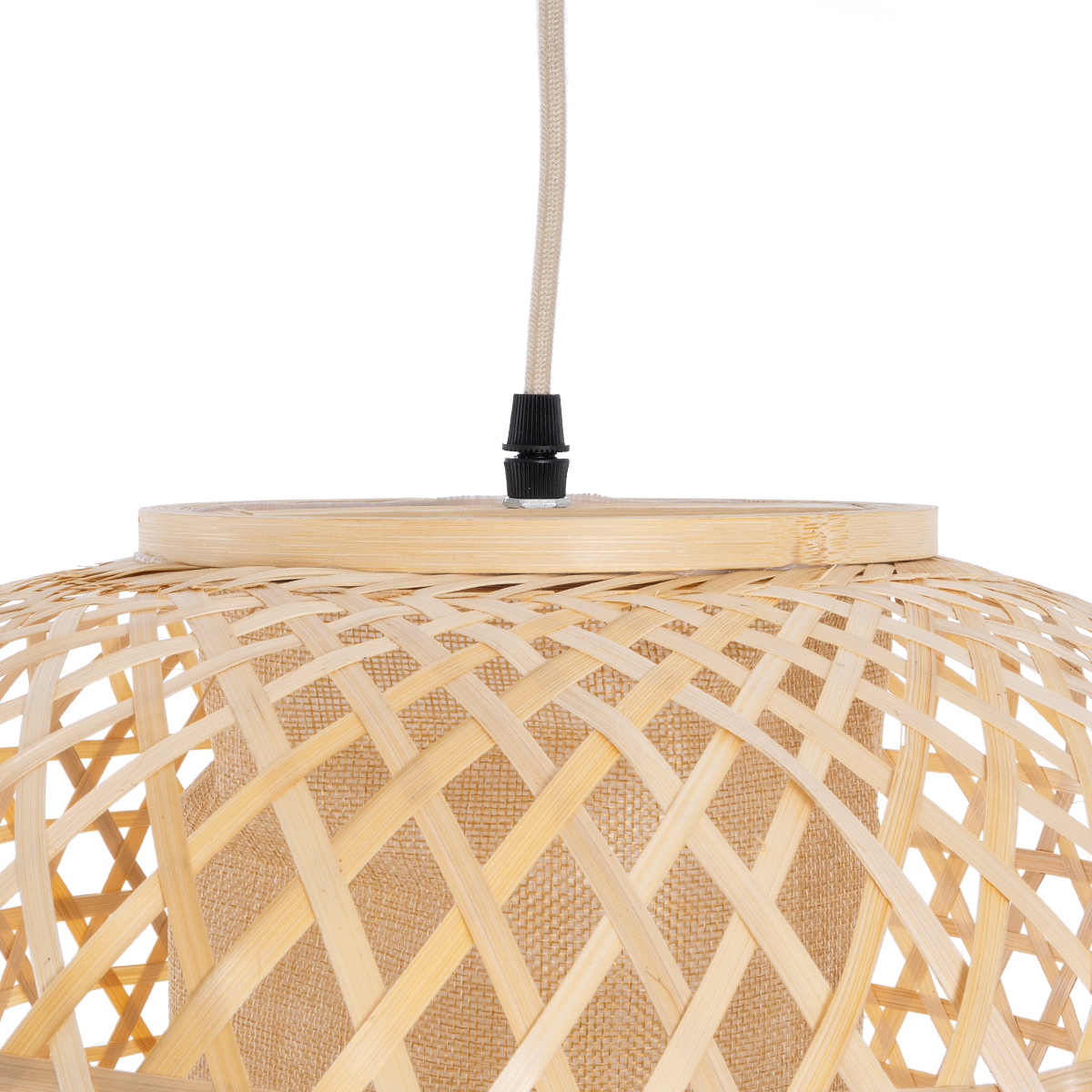 LEDTM® MAURITIUS 00901 Boho Κρεμαστό Φωτιστικό Οροφής με Ντουί 1 x E27 AC 220-240V IP20 - Μπεζ - Μ40 x Π40 x Υ60cm - Image 7