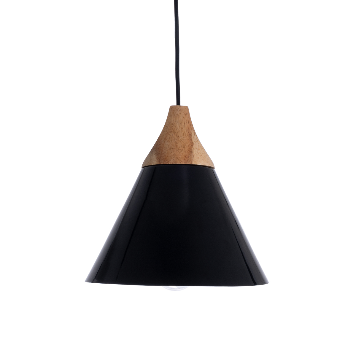 LEDTM® SHADE 00906 Μοντέρνο Κρεμαστό Φωτιστικό Οροφής με Ντουί 1 x E27 AC 220-240V IP20 - Μαύρο & Μπεζ - Μ23 x Π23 x Υ22cm - Image 4