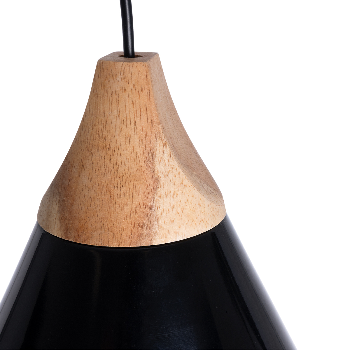 LEDTM® SHADE 00906 Μοντέρνο Κρεμαστό Φωτιστικό Οροφής με Ντουί 1 x E27 AC 220-240V IP20 - Μαύρο & Μπεζ - Μ23 x Π23 x Υ22cm - Image 7