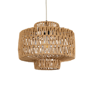 Alternative view of LEDTM® JENSON 00909 Boho Κρεμαστό Φωτιστικό Οροφής με Ντουί 1 x E27 AC 220-240V IP20 - Μπεζ - Μ33 x Π33 x Υ28cm