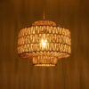 LEDTM® JENSON 00909 Boho Κρεμαστό Φωτιστικό Οροφής με Ντουί 1 x E27 AC 220-240V IP20 - Μπεζ - Μ33 x Π33 x Υ28cm - Image 3