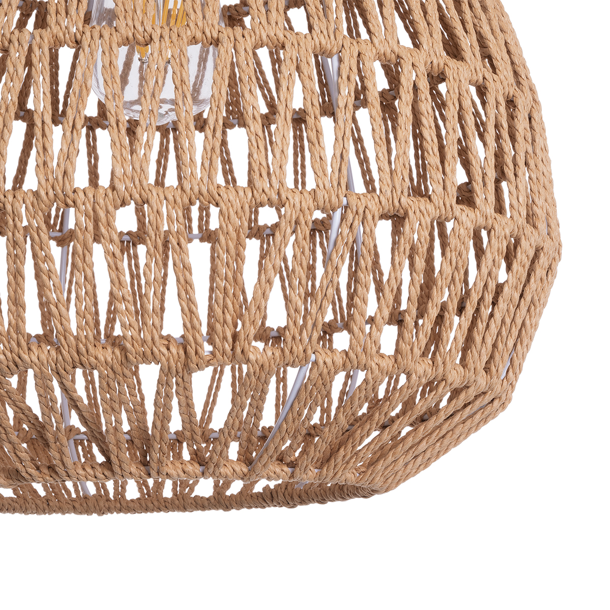 LEDTM® JJENSON 00911 Boho Κρεμαστό Φωτιστικό Οροφής με Ντουί 1 x E27 AC 220-240V IP20 - Μπεζ - Μ35 x Π35 x Υ35cm - Image 8