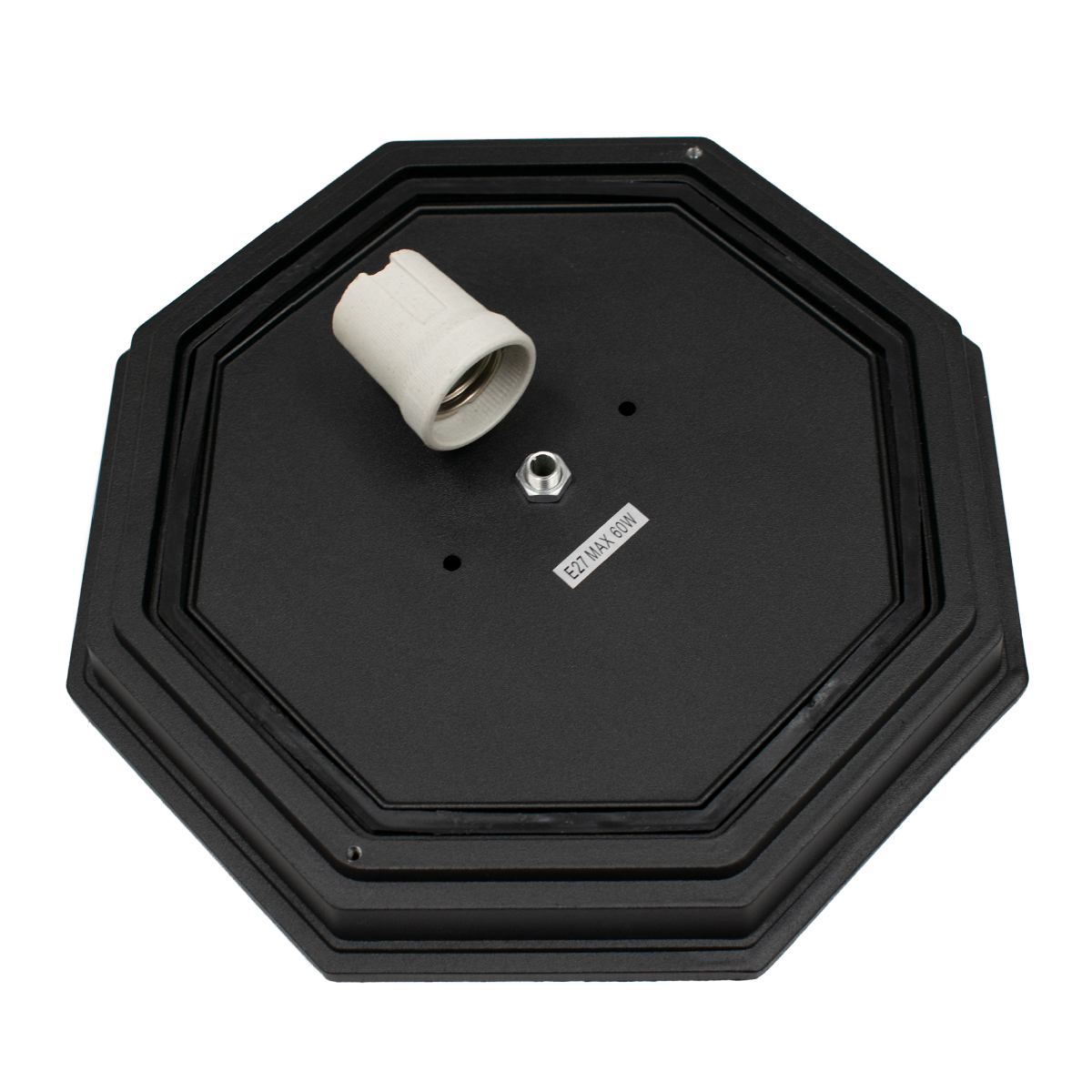 LEDTM® RUBY 00912 Vintage Φωτιστικό Οροφής με Ντουί 1 x E27 AC 220-240V IP20 - Μαύρο & Λευκό - Μ27 x Π27 x Υ12cm - Image 7