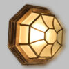 LEDTM® RUBY 00913 Vintage Φωτιστικό Οροφής με Ντουί 1 x E27 AC 220-240V IP20 - Χάλκινο Εφέ Σκουριάς - Μ21 x Π21 x Υ10cm - Image 3