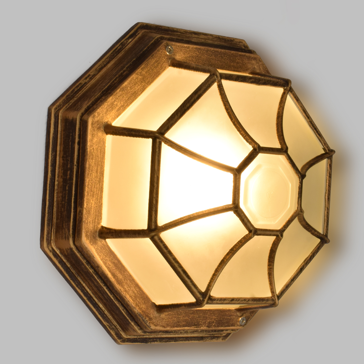 LEDTM® RUBY 00913 Vintage Φωτιστικό Οροφής με Ντουί 1 x E27 AC 220-240V IP20 - Χάλκινο Εφέ Σκουριάς - Μ21 x Π21 x Υ10cm - Image 3