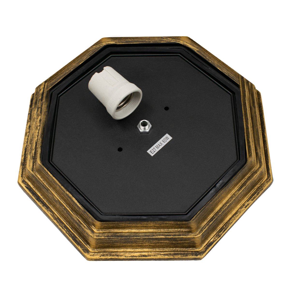 LEDTM® RUBY 00914 Vintage Φωτιστικό Οροφής με Ντουί 1 x E27 AC 220-240V IP20 - Μπρούτζινο Εφέ Σκουριάς - Μ21 x Π21 x Υ10cm - Image 7