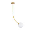 LEDTM® DRIZZLE 00921 Μοντέρνο Φωτιστικό Οροφής με Ντουί 1 x E27 AC 220-240V IP20 - Λευκό & Χρυσό - Μ15 x Π15 x Υ100cm - Image 4