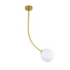 LEDTM® DRIZZLE 00921 Μοντέρνο Φωτιστικό Οροφής με Ντουί 1 x E27 AC 220-240V IP20 - Λευκό & Χρυσό - Μ15 x Π15 x Υ100cm - Image 5