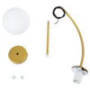 LEDTM® DRIZZLE 00921 Μοντέρνο Φωτιστικό Οροφής με Ντουί 1 x E27 AC 220-240V IP20 - Λευκό & Χρυσό - Μ15 x Π15 x Υ100cm - Image 9