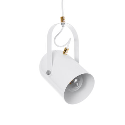 Alternative view of LEDTM® HAZEL 00924 Μοντέρνο Κρεμαστό Φωτιστικό Οροφής με Ντουί 1 x E27 AC 220-240V IP20 - Λευκό & Χρυσό - Μ12 x Π12 x Υ27cm