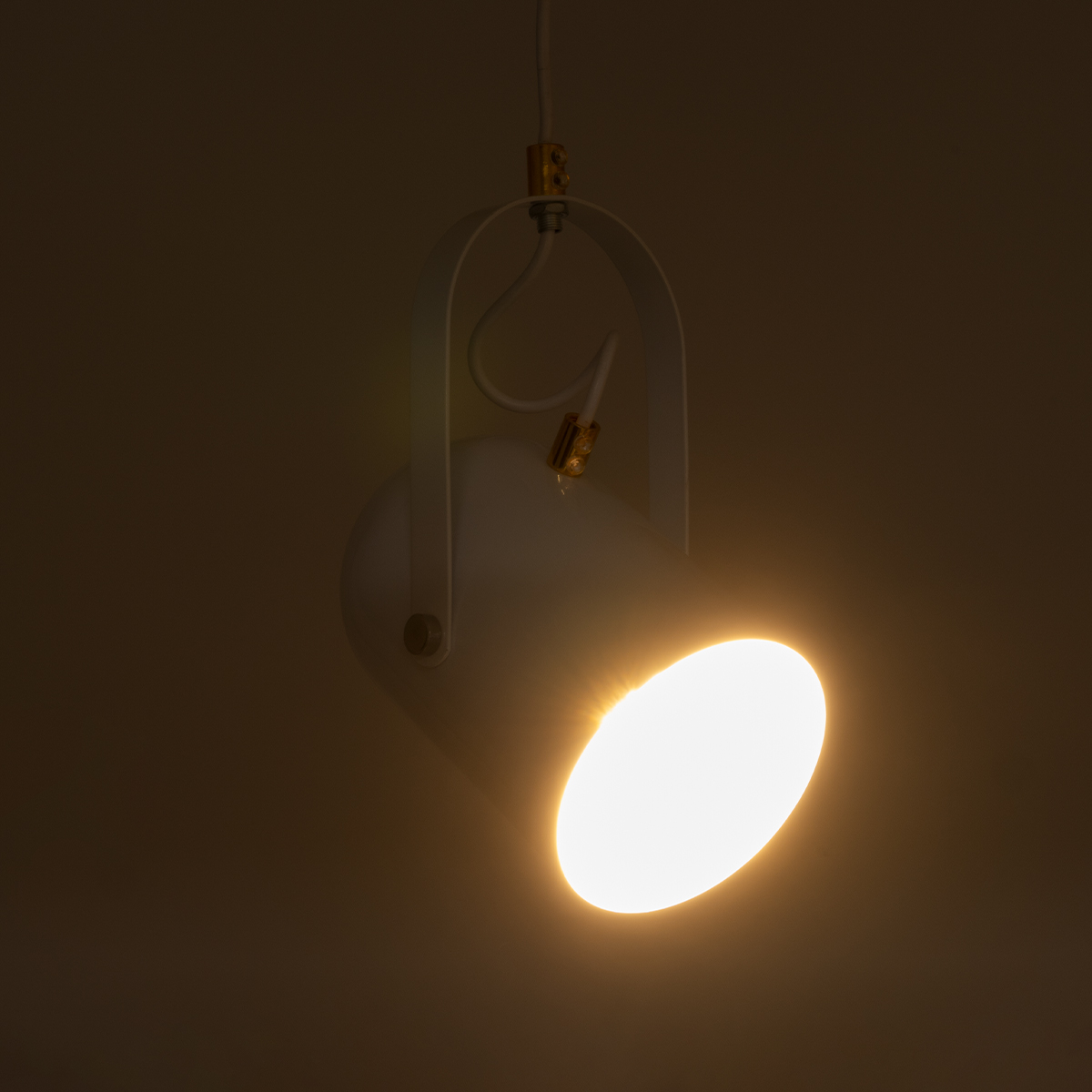 LEDTM® HAZEL 00924 Μοντέρνο Κρεμαστό Φωτιστικό Οροφής με Ντουί 1 x E27 AC 220-240V IP20 - Λευκό & Χρυσό - Μ12 x Π12 x Υ27cm - Image 3