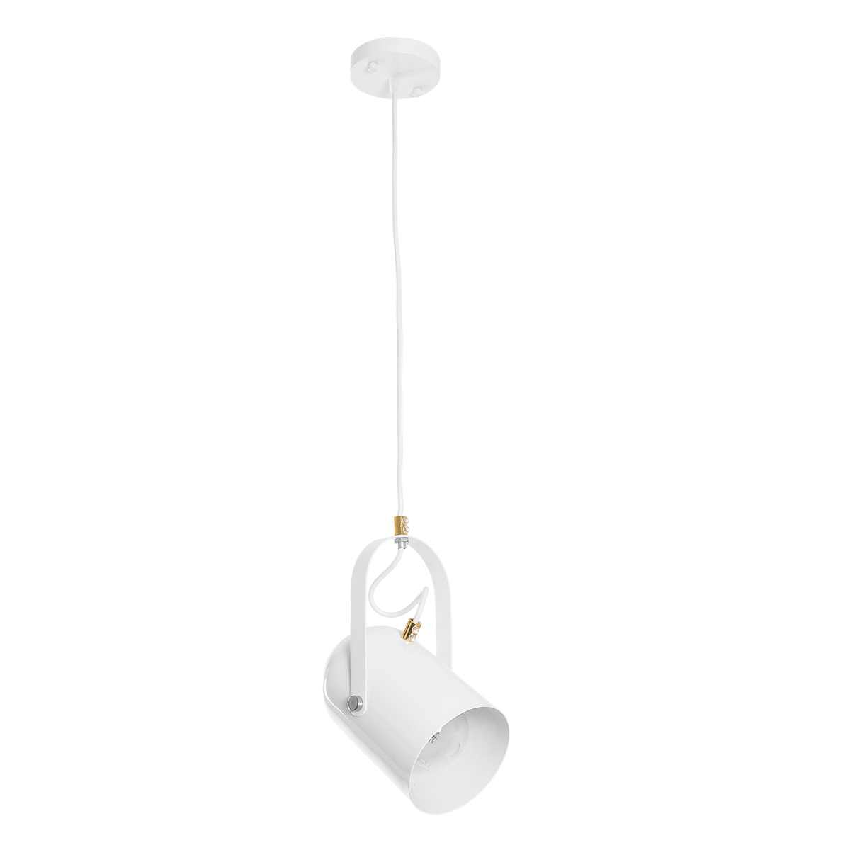 LEDTM® HAZEL 00924 Μοντέρνο Κρεμαστό Φωτιστικό Οροφής με Ντουί 1 x E27 AC 220-240V IP20 - Λευκό & Χρυσό - Μ12 x Π12 x Υ27cm - Image 4