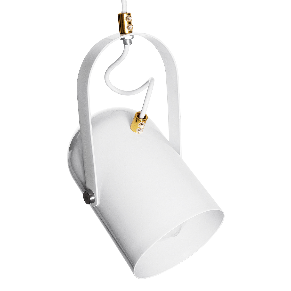 LEDTM® HAZEL 00924 Μοντέρνο Κρεμαστό Φωτιστικό Οροφής με Ντουί 1 x E27 AC 220-240V IP20 - Λευκό & Χρυσό - Μ12 x Π12 x Υ27cm - Image 6