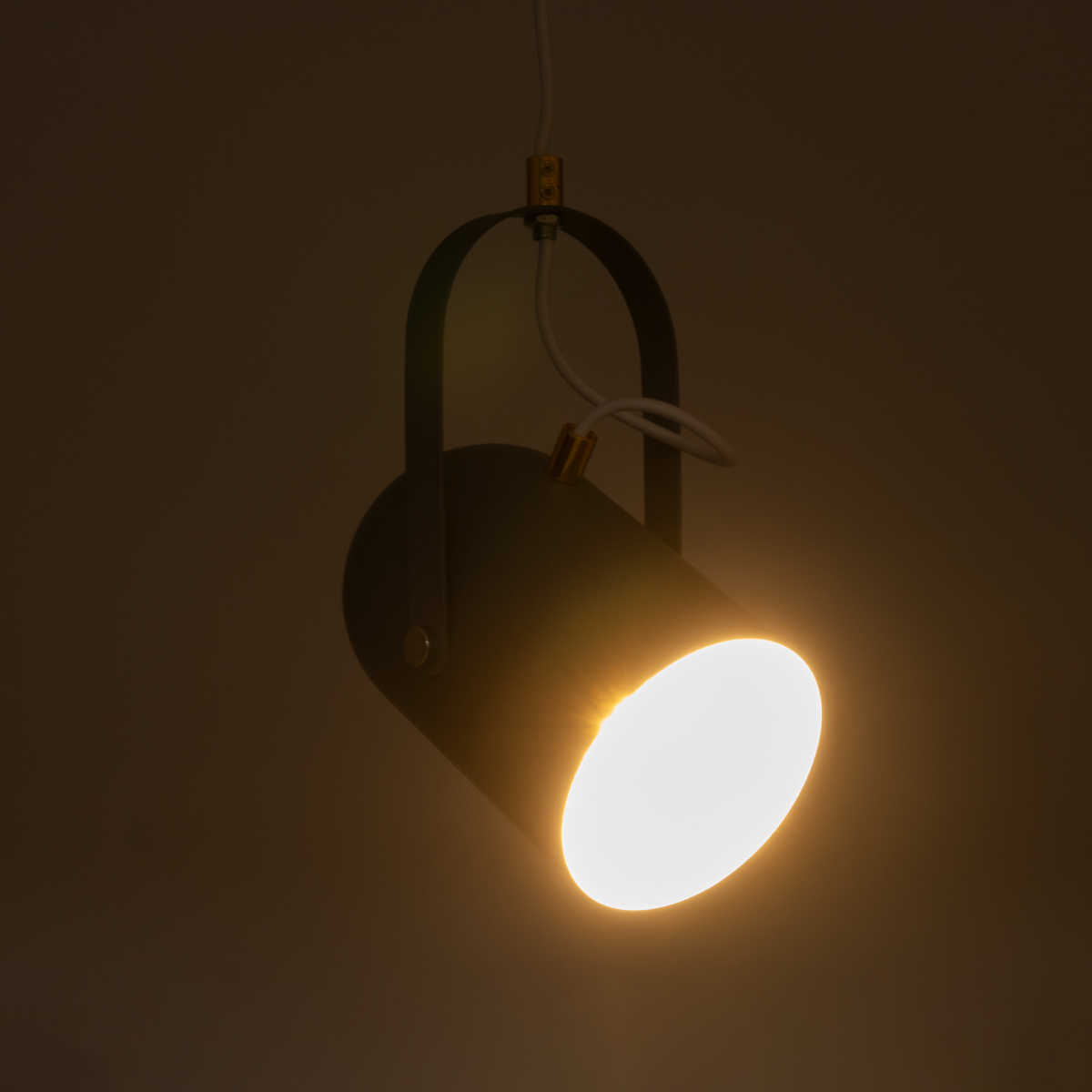 LEDTM® HAZEL 00925 Μοντέρνο Κρεμαστό Φωτιστικό Οροφής με Ντουί 1 x E27 AC 220-240V IP20 - Γκρι & Χρυσό - Μ12 x Π12 x Υ27cm - Image 3