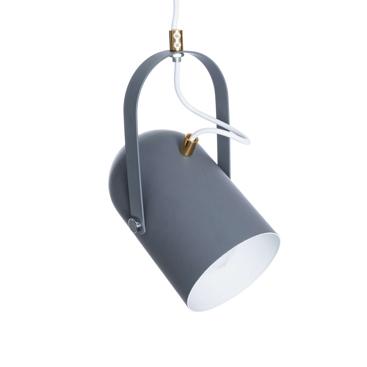 LEDTM® HAZEL 00925 Μοντέρνο Κρεμαστό Φωτιστικό Οροφής με Ντουί 1 x E27 AC 220-240V IP20 - Γκρι & Χρυσό - Μ12 x Π12 x Υ27cm - Image 6