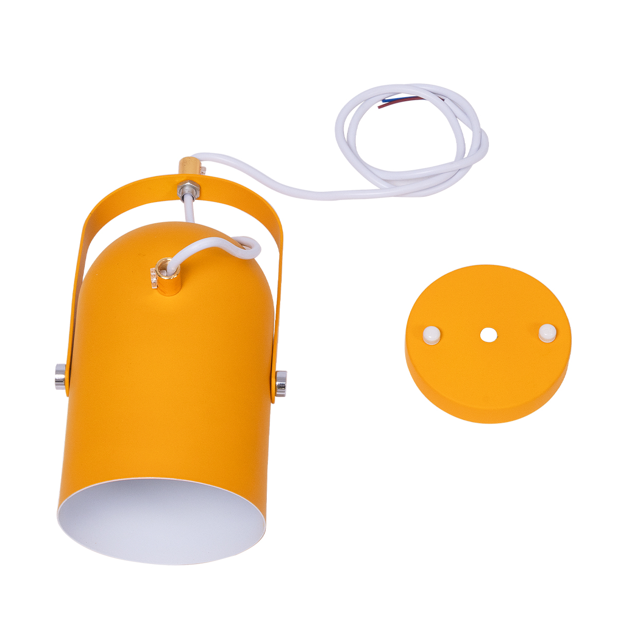 LEDTM® HAZEL 00926 Μοντέρνο Κρεμαστό Φωτιστικό Οροφής με Ντουί 1 x E27 AC 220-240V IP20 - Πορτοκαλί & Χρυσό - Μ12 x Π12 x Υ27cm - Image 10