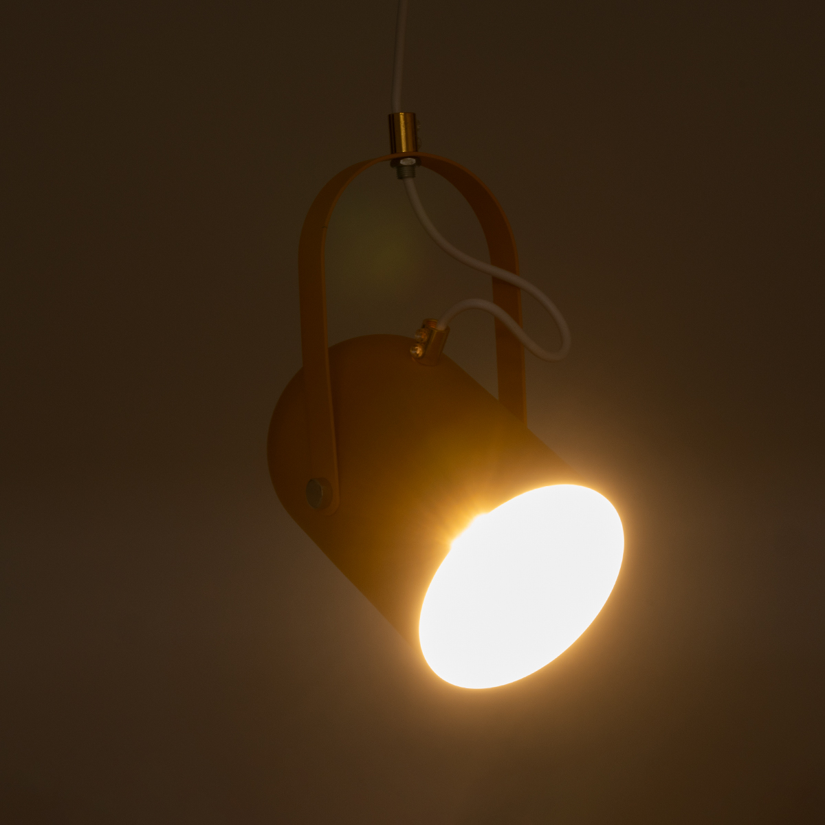 LEDTM® HAZEL 00926 Μοντέρνο Κρεμαστό Φωτιστικό Οροφής με Ντουί 1 x E27 AC 220-240V IP20 - Πορτοκαλί & Χρυσό - Μ12 x Π12 x Υ27cm - Image 3