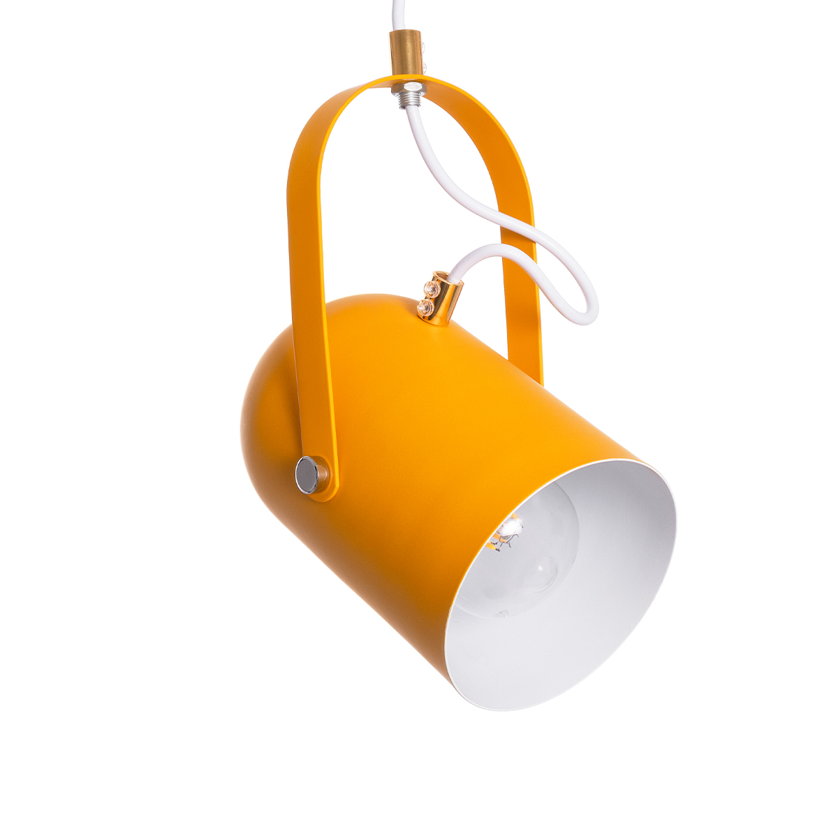 LEDTM® HAZEL 00926 Μοντέρνο Κρεμαστό Φωτιστικό Οροφής με Ντουί 1 x E27 AC 220-240V IP20 - Πορτοκαλί & Χρυσό - Μ12 x Π12 x Υ27cm - Image 5