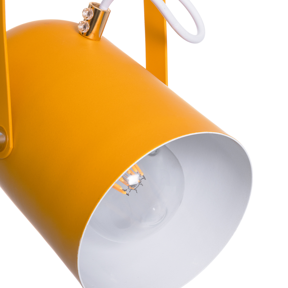 LEDTM® HAZEL 00926 Μοντέρνο Κρεμαστό Φωτιστικό Οροφής με Ντουί 1 x E27 AC 220-240V IP20 - Πορτοκαλί & Χρυσό - Μ12 x Π12 x Υ27cm - Image 8
