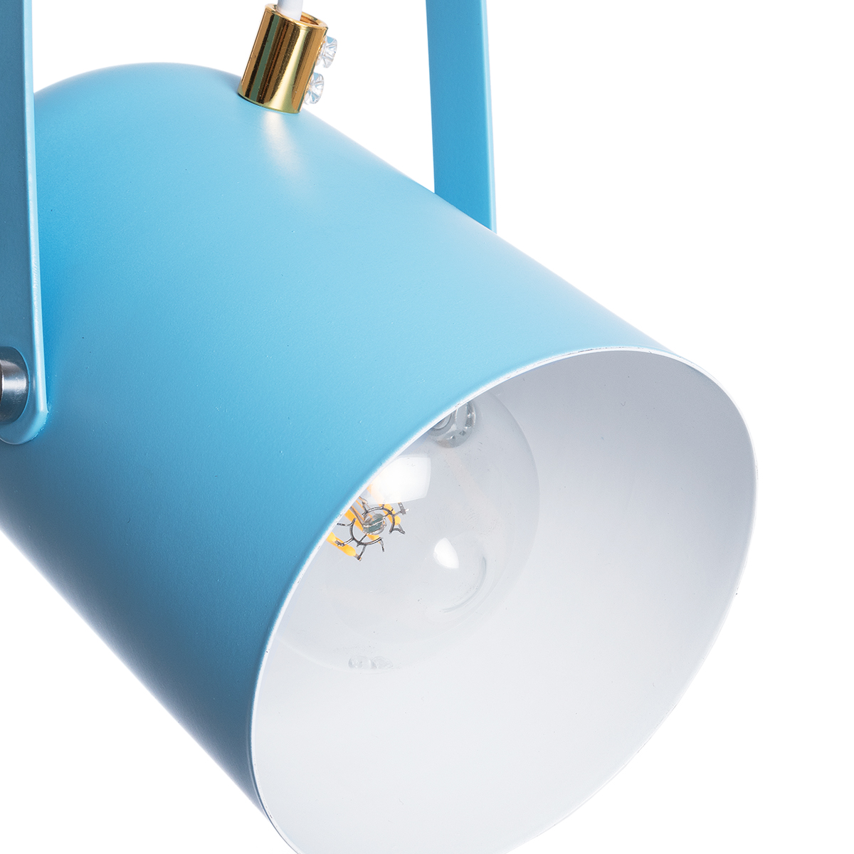 LEDTM® HAZEL 00927 Μοντέρνο Κρεμαστό Φωτιστικό Οροφής με Ντουί 1 x E27 AC 220-240V IP20 - Γαλάζιο & Χρυσό - Μ12 x Π12 x Υ27cm - Image 8