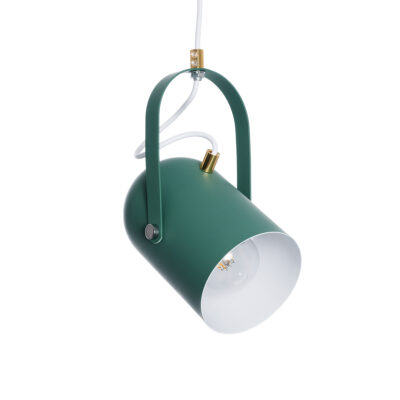 Alternative view of LEDTM® HAZEL 00928 Μοντέρνο Κρεμαστό Φωτιστικό Οροφής με Ντουί 1 x E27 AC 220-240V IP20 - Πράσινο & Χρυσό - Μ12 x Π12 x Υ27cm