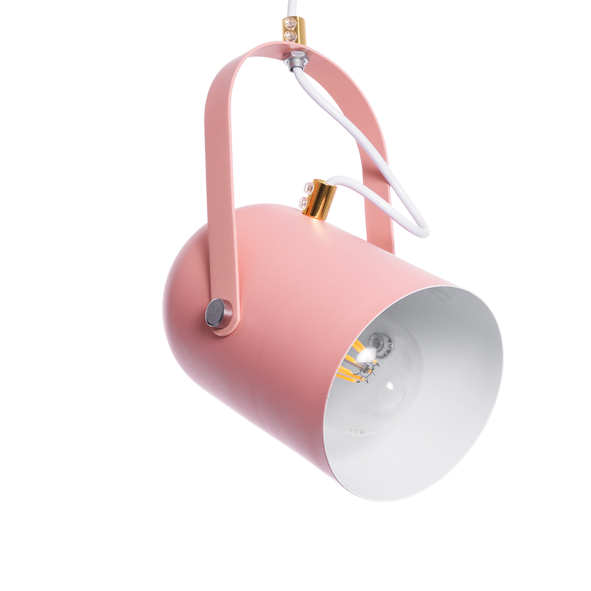 LEDTM® HAZEL 00929 Μοντέρνο Κρεμαστό Φωτιστικό Οροφής με Ντουί 1 x E27 AC 220-240V IP20 - Ροζ & Χρυσό - Μ12 x Π12 x Υ27cm - Image 7