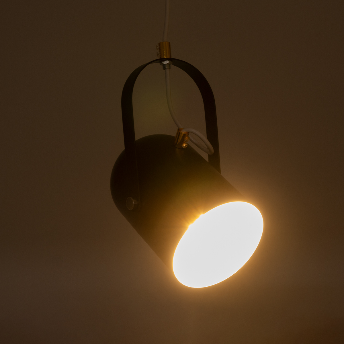 LEDTM® HAZEL 00930 Μοντέρνο Κρεμαστό Φωτιστικό Οροφής με Ντουί 1 x E27 AC 220-240V IP20 - Μαύρο & Χρυσό - Μ12 x Π12 x Υ27cm - Image 3