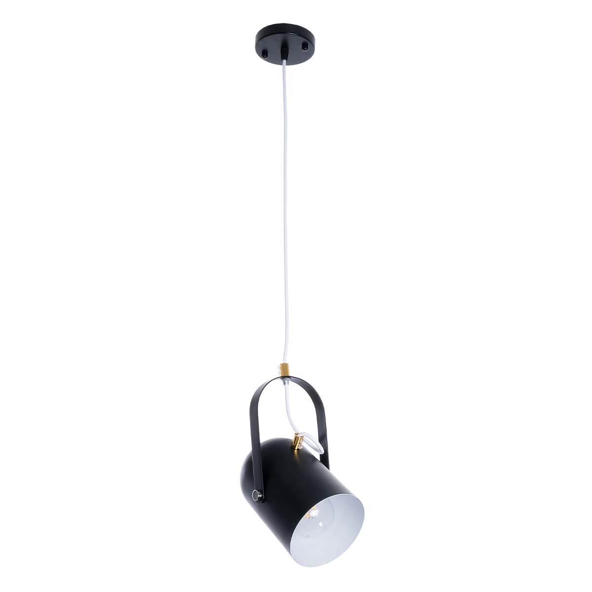 LEDTM® HAZEL 00930 Μοντέρνο Κρεμαστό Φωτιστικό Οροφής με Ντουί 1 x E27 AC 220-240V IP20 - Μαύρο & Χρυσό - Μ12 x Π12 x Υ27cm - Image 4