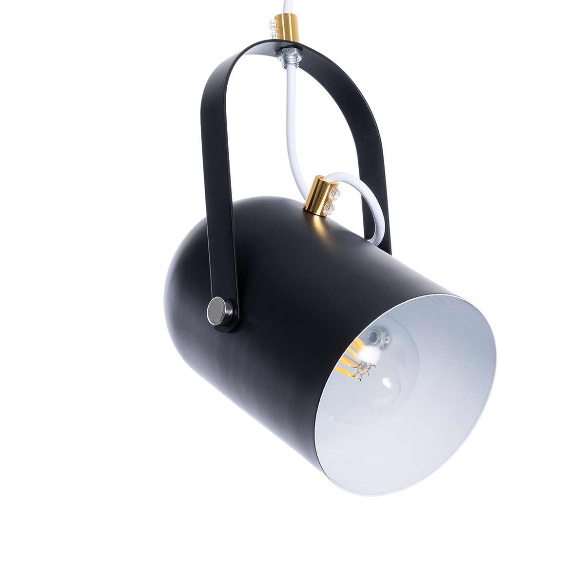LEDTM® HAZEL 00930 Μοντέρνο Κρεμαστό Φωτιστικό Οροφής με Ντουί 1 x E27 AC 220-240V IP20 - Μαύρο & Χρυσό - Μ12 x Π12 x Υ27cm - Image 7