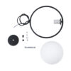 LEDTM® MADRID 00931 Μοντέρνο Κρεμαστό Φωτιστικό Οροφής με Ντουί 1 x E27 AC 220-240V IP20 - Μαύρο & Λευκό - Μ30 x Π20 x Υ30cm - Image 11