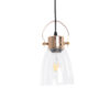 LEDTM® JAVER 00934 Vintage Κρεμαστό Φωτιστικό Οροφής με Ντουί 1 x E27 AC 220-240V IP20 - Διάφανο & Ροζ Χρυσό - Μ14.5 x Π14.5 x Υ28cm - Image 2